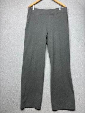 Lands End Pants LT 14-16 Gray Starfish Straight Leg Cotton Knit Athleisure Yoga